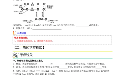 第一章化学反应的热效应（知识清单）（原卷版）（人教版2019选择性必修1）_高化_595801221724高中化学新人教版选择性必修一二三电子版教案PPT课件高中试卷_选择性必修1册（人教版）