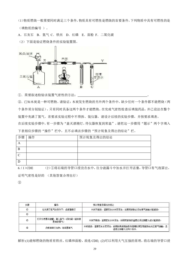 中考化学实验过关专题碳及其化合物人教版_初中化学_01.人教版初中化学_01.初中化学课件PPT--教案--试题_初中化学全套_化学试题_化学：中考化学实验与实验操作测试题(10份)