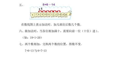 精创知识点小学数学一年级上册七、加与减（二）-知识点（北师大版）_26春北师大版数学二下_19、赠送其它资料_旧版_赠品：北师大知识总结_北师大数学一上知识总结（07份）