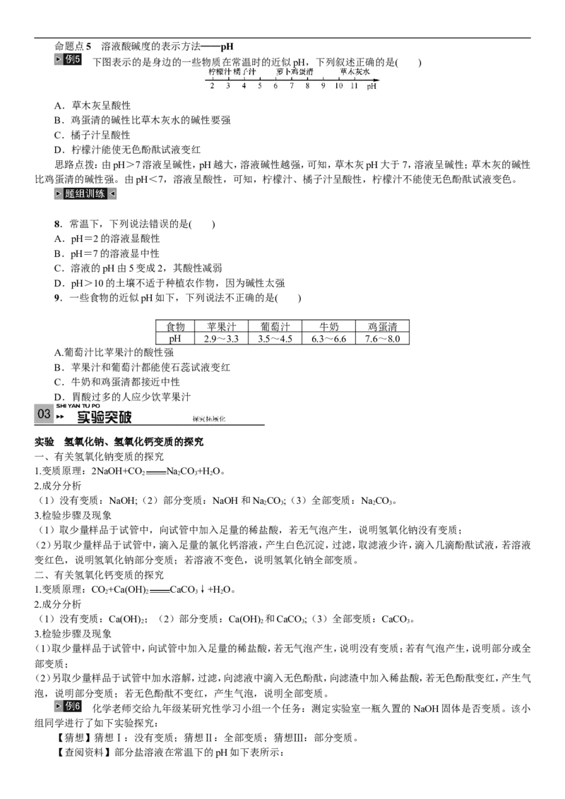 2018年中考复习化学考点解读：第7讲酸和碱_初中化学_01.人教版初中化学_07.初中化学中考总复习_2018年中考复习化学考点解读