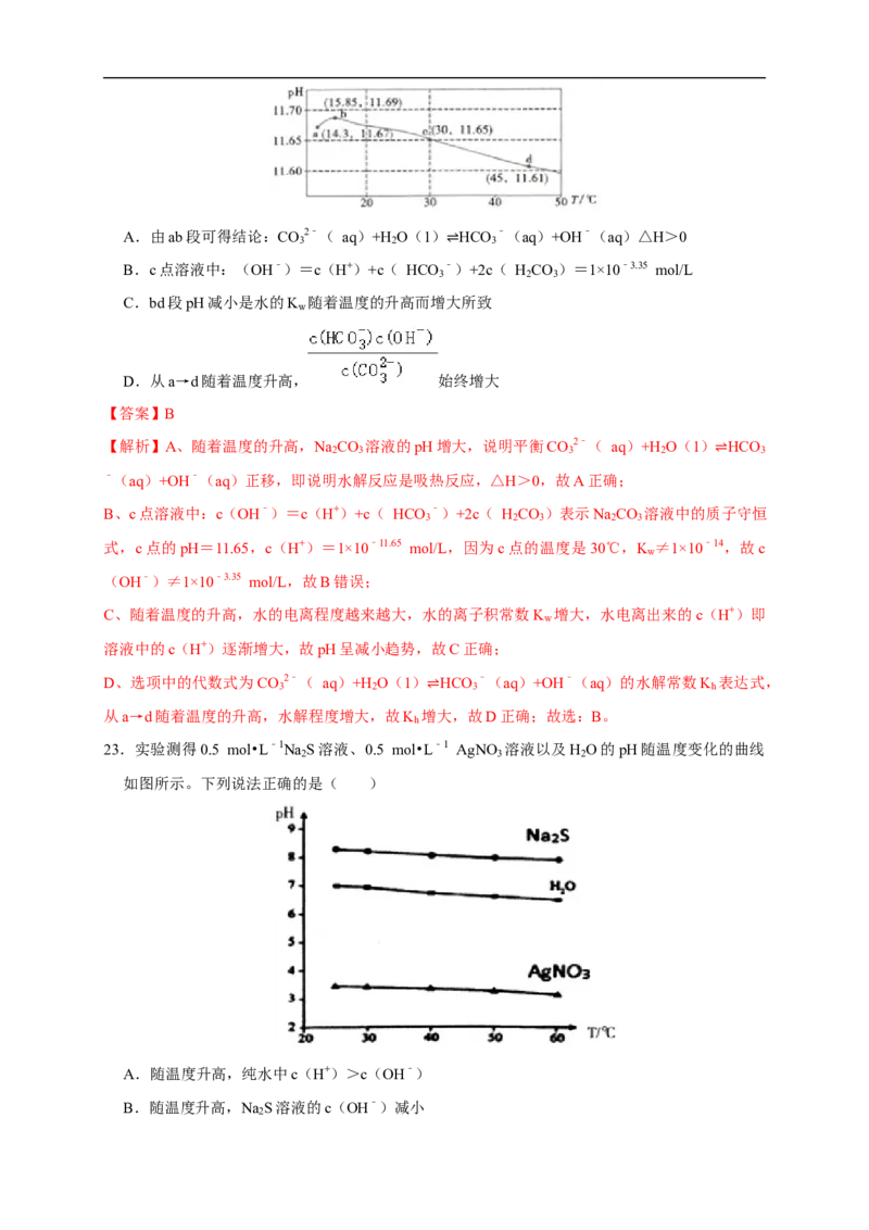 第三章总结（解析版）_高化_2025春-人教版高中化学_03新版高中化学选择性必修1_04习题试卷_同步练习+单元测试1配套A_第三章总结