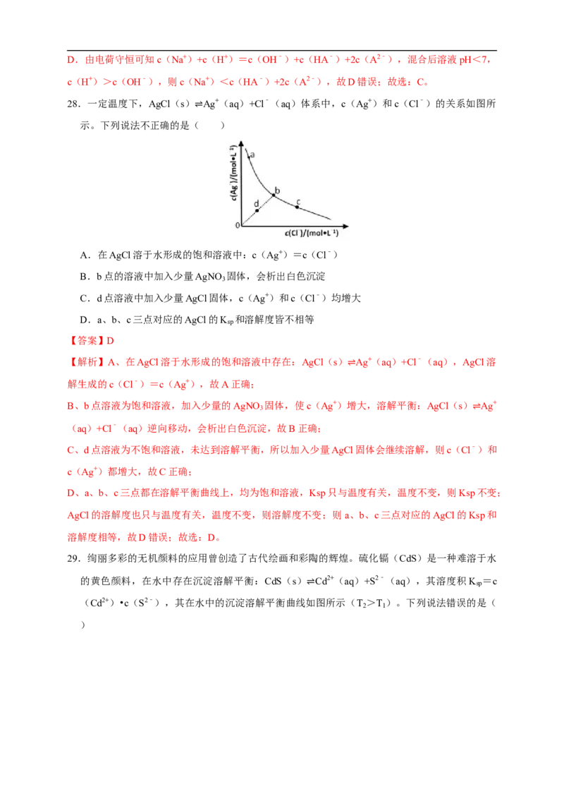 第三章总结（解析版）_高化_2025春-人教版高中化学_03新版高中化学选择性必修1_04习题试卷_同步练习+单元测试1配套A_第三章总结