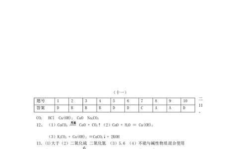 九年级化学单元检测试卷（11）盐化肥_初中化学_01.人教版初中化学_01.初中化学课件PPT--教案--试题_初中化学18年试卷_人教版九年级化学下册2018