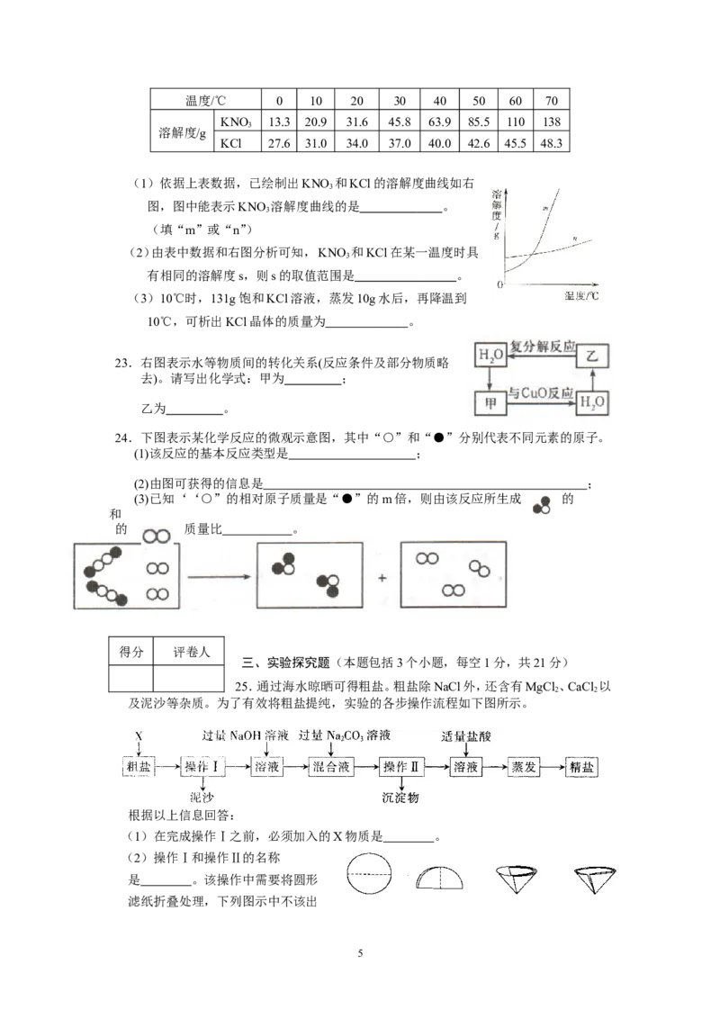 2013年初中学生化学素质和实验能力竞赛(湖南省）初赛试题及答案（word版）_初中化学_01.人教版初中化学_01.初中化学课件PPT--教案--试题_初中化学全套_化学试题