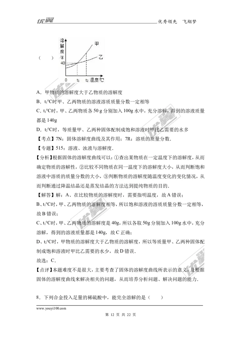 2017年河北省唐山市滦南县校级中考化学模拟试卷（解析版）_初中化学_01.人教版初中化学_01.初中化学课件PPT--教案--试题_初中化学全套(课件--教案--配套)_18年初中化学9年级下