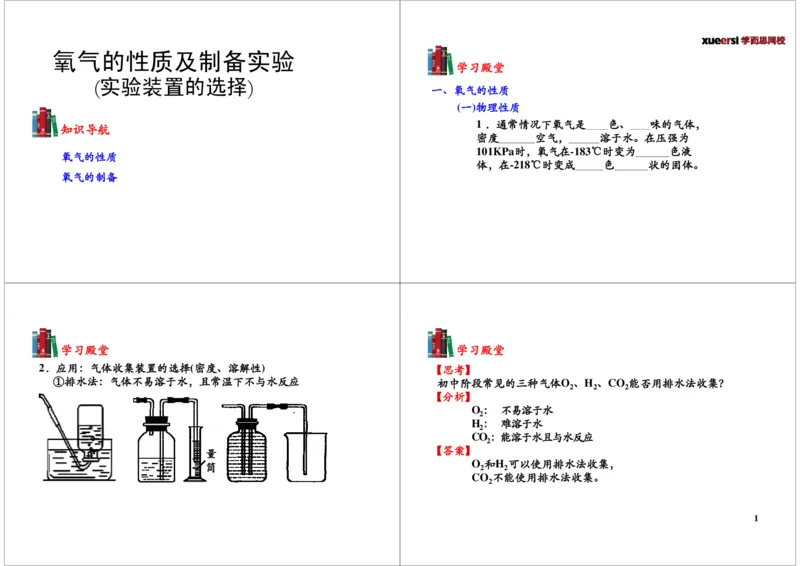 3.氧气的性质及制备实验（实验装置的选择_初中化学_01.人教版初中化学_03.初中化学专项视频_104302013学年秋季初三化学满分冲刺班15讲