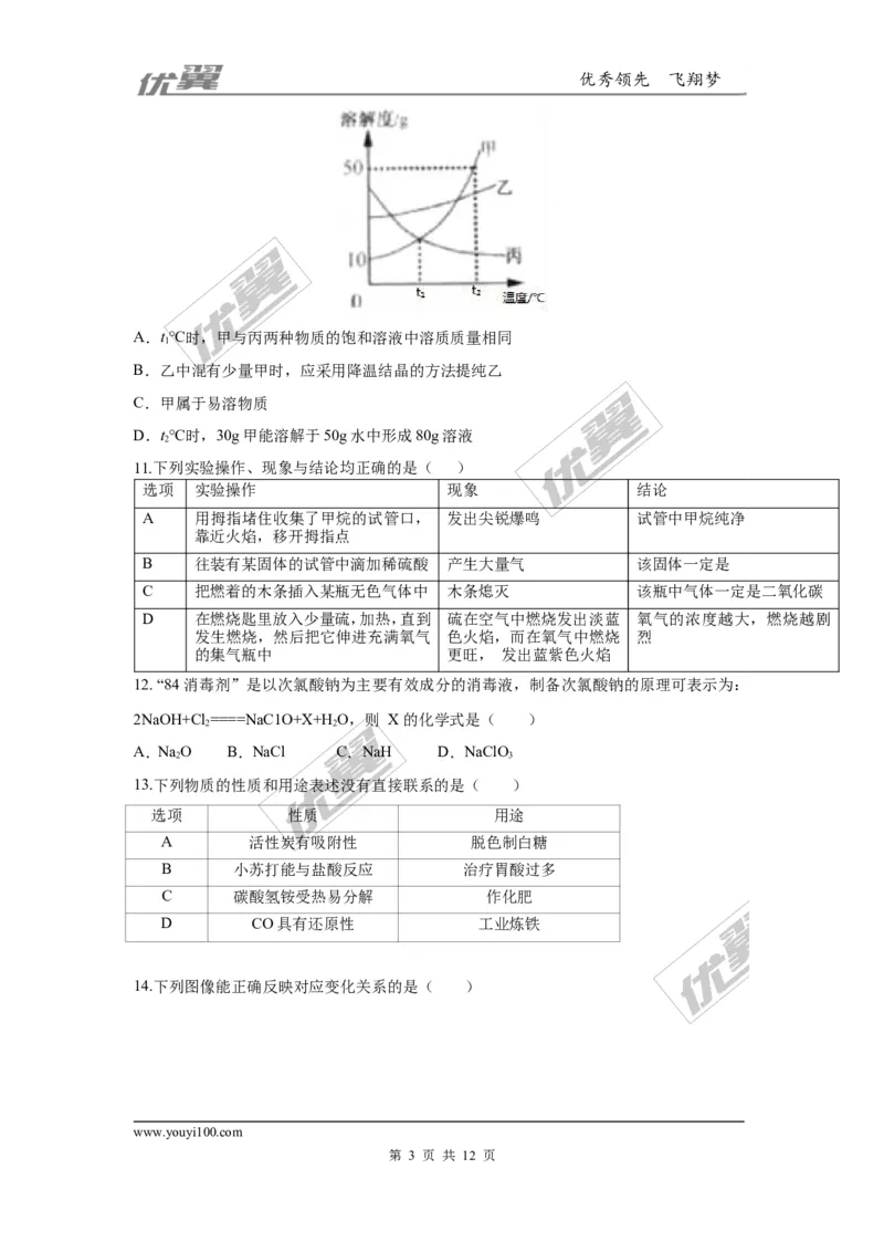 4.2018年广东省中考化学模拟卷（含答案）_初中化学_01.人教版初中化学_01.初中化学课件PPT--教案--试题_初中化学全套(课件--教案--配套)_18年初中化学9年级下_1.RJ九化下[通用]