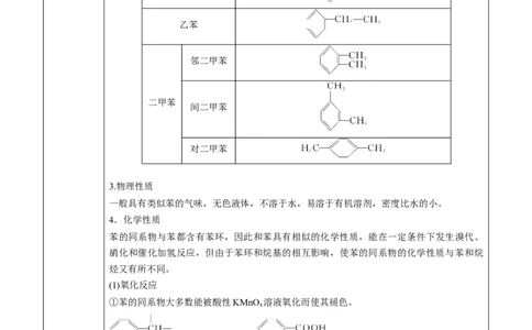 第2章第3节芳香烃讲义新教材2020-2021学年人教版(2019)高二化学选择性必修三（机构用）_高化_2025春-人教版高中化学_05新版高中化学选择性必修3_7.机构专用_讲义+习题（机构用）