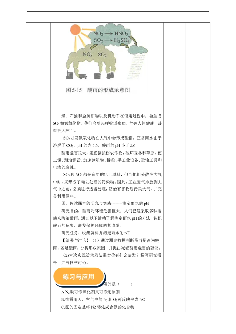 氮及其化合物教学设计第三课时_高化_2025春-人教版高中化学_02新版高中化学必修二_1.课件+教案_5.2氮及其化合物课件第三课时