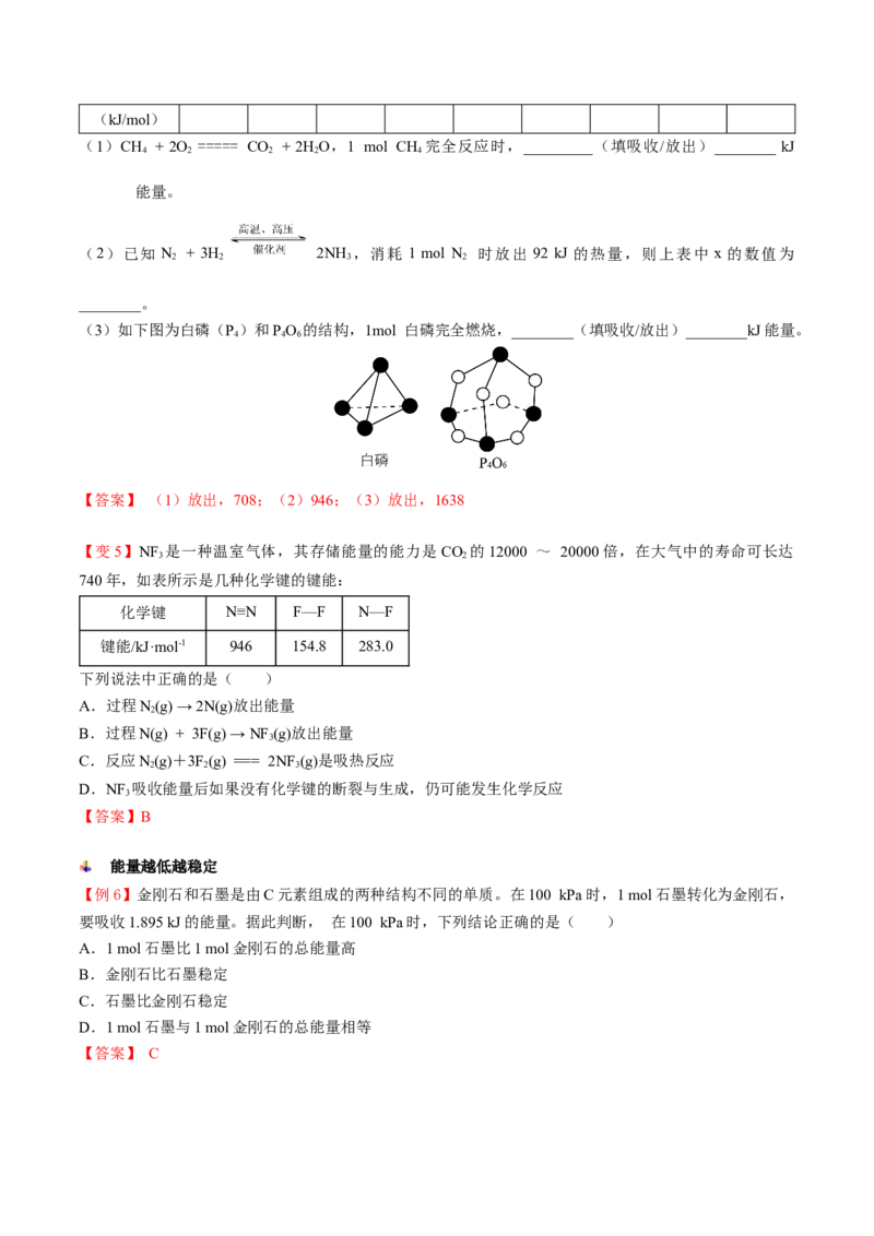 第06讲化学反应与热能（教师版）-精准提分2020-2021学年高一化学必修第二册同步培优（新教材人教版）_高化_2025春-人教版高中化学_02新版高中化学必修二_6.培优课件+讲义