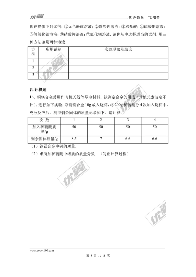 2017年贵州省黔东南州校级中考化学模拟试卷（解析版）_初中化学_01.人教版初中化学_01.初中化学课件PPT--教案--试题_初中化学全套(课件--教案--配套)_18年初中化学9年级下