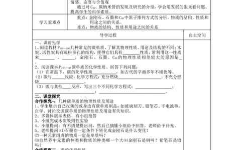 九年级化学上册-第六单元《碳和碳的氧化物》精品教学案(无答案)-人教新课标版_初中化学_01.人教版初中化学_01.初中化学课件PPT--教案--试题_初中化学&mdash;课件&mdash;教案&mdash;试题-推荐