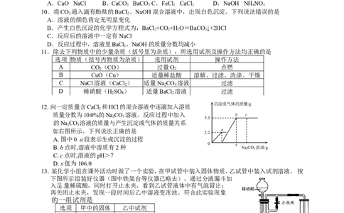 2013年全国初中学生化学素质和实验能力竞赛（天津赛区）试题_初中化学_01.人教版初中化学_01.初中化学课件PPT--教案--试题_初中化学全套_化学试题