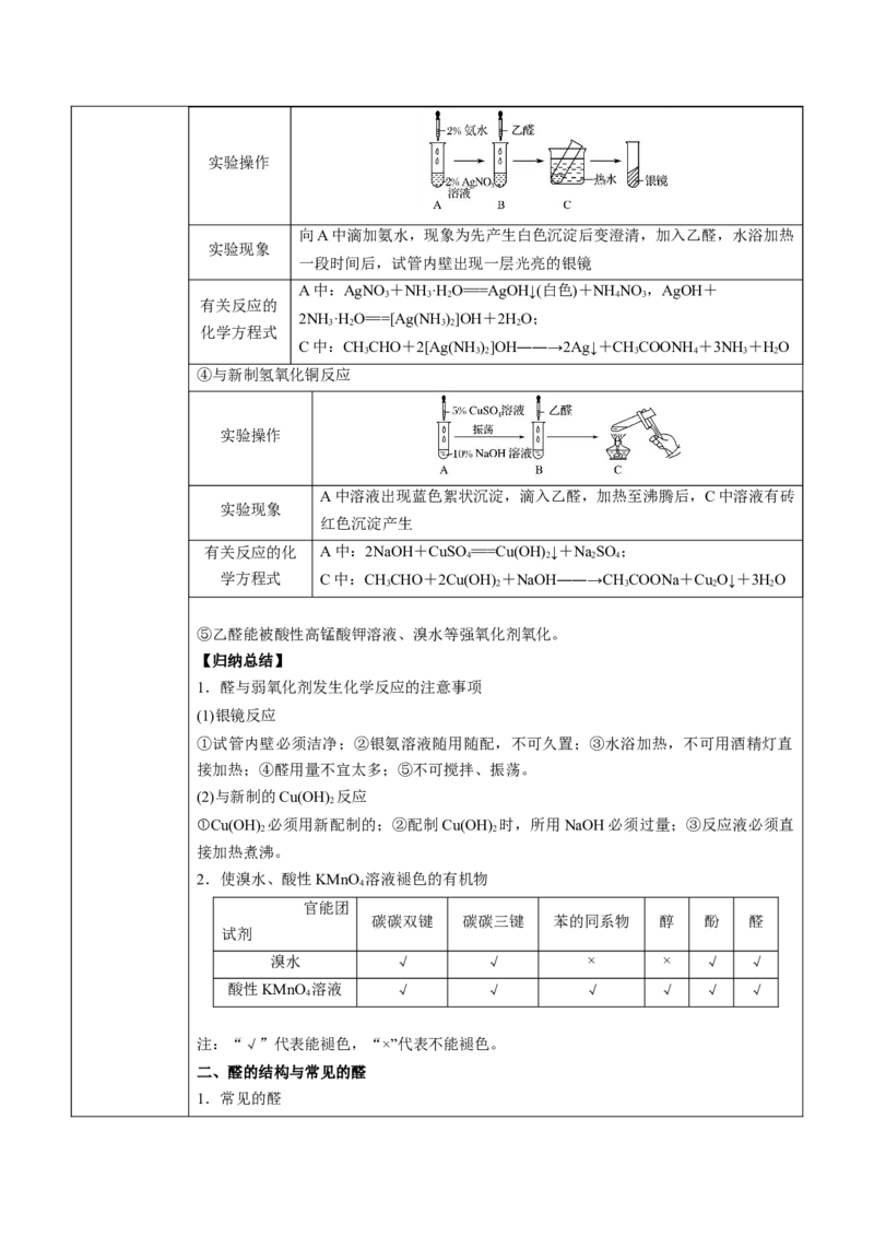 第3章第3节醛　酮讲义新教材2020-2021学年人教版(2019)高二化学选择性必修三（机构用）_高化_2025春-人教版高中化学_05新版高中化学选择性必修3_7.机构专用_讲义+习题（机构用）