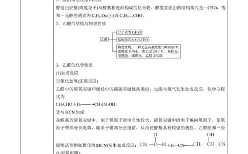 第3章第3节醛　酮讲义新教材2020-2021学年人教版(2019)高二化学选择性必修三（机构用）_高化_2025春-人教版高中化学_05新版高中化学选择性必修3_7.机构专用_讲义+习题（机构用）
