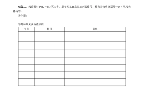 8.2.2安全使用食品添加剂（导学案）（原卷版）_高化_595801221724高中化学新人教版选择性必修一二三电子版教案PPT课件高中试卷_必修二册（人教版）_导学案
