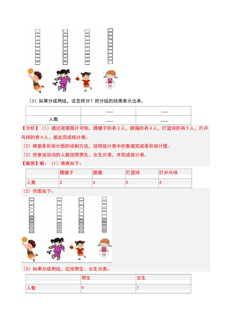 第八章调查与记录知识归纳与题型突破（教师版）-（北师大版）_26春北师大版数学二下_19、赠送其它资料_二年级数学下册（北师大版）_旧版_二年级数学下册（北师大版）_2025版