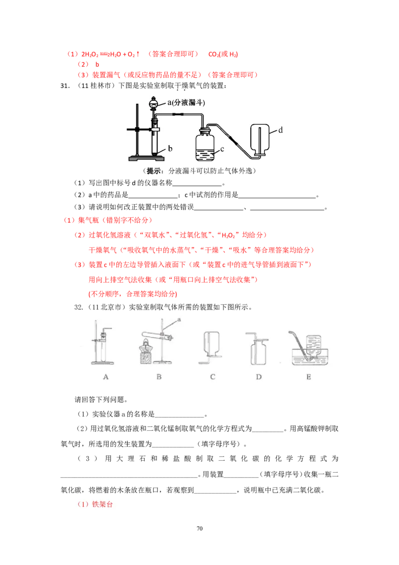 8年中考（2005-2012）全国各地中考化学真题分类汇编第2单元我们周围的空气_初中化学_01.人教版初中化学_01.初中化学课件PPT--教案--试题_初中化学全套_化学试题