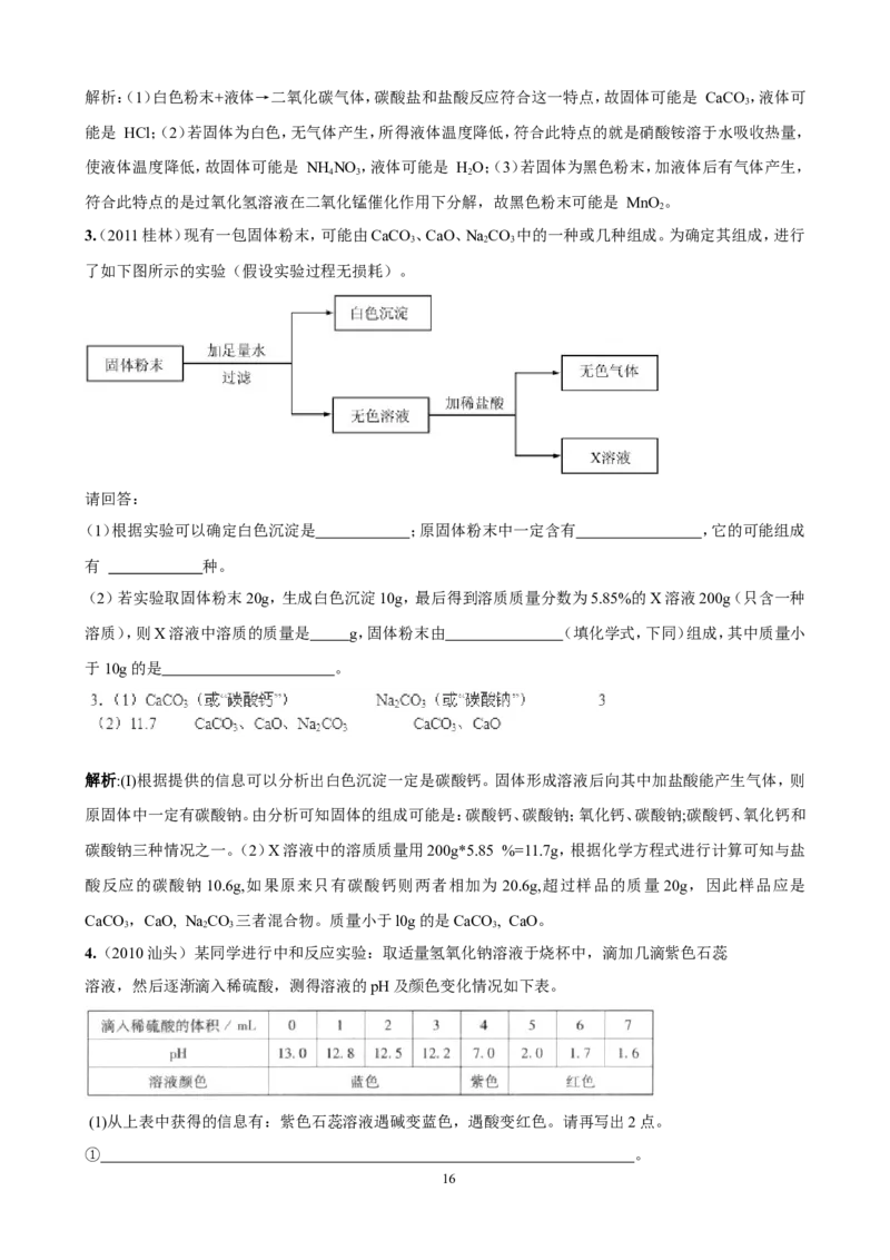 中考化学实验过关专题酸碱盐人教版_初中化学_01.人教版初中化学_01.初中化学课件PPT--教案--试题_初中化学全套_化学试题_化学：中考化学实验与实验操作测试题(10份)