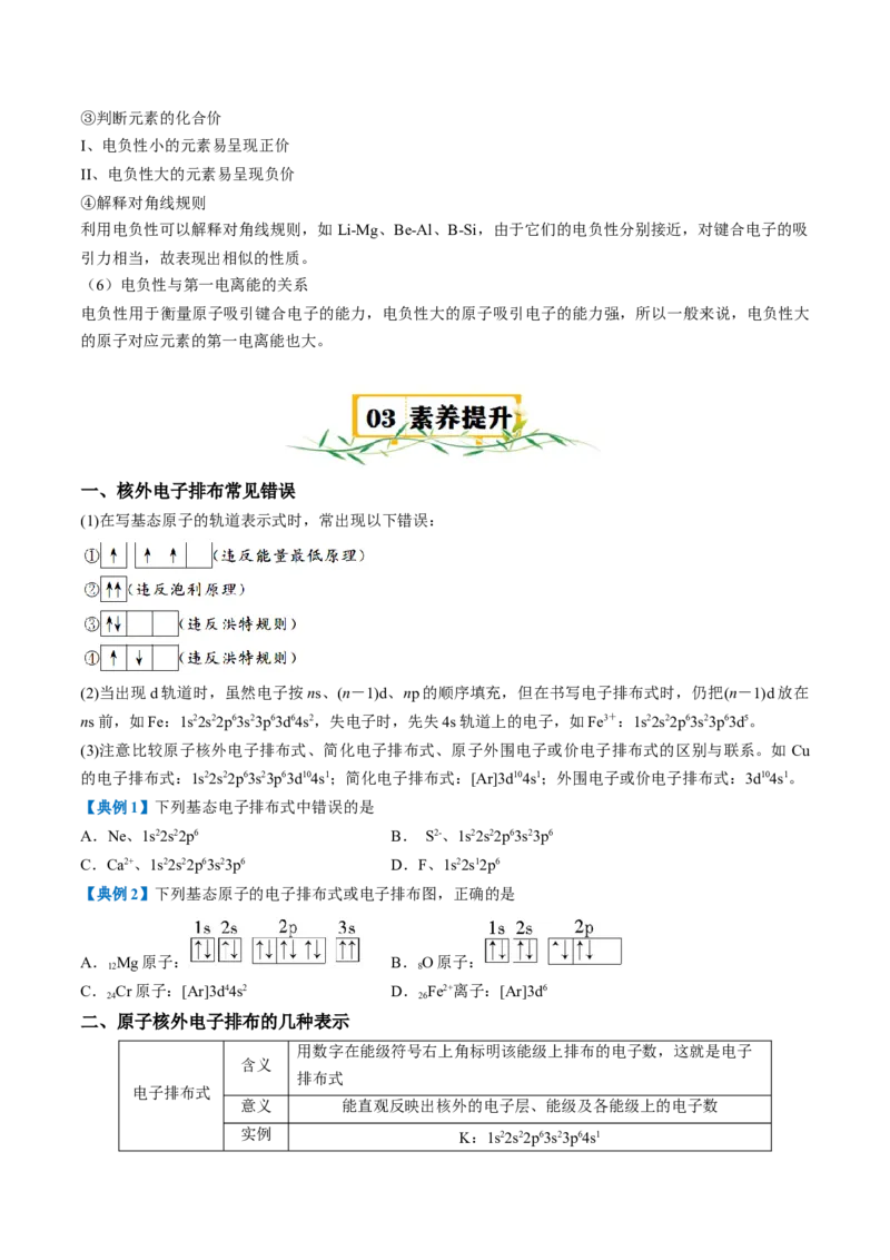第一章原子结构与性质速记清单-（人教版2019选择性必修2）（学生版）_高化_595801221724高中化学新人教版选择性必修一二三电子版教案PPT课件高中试卷_选择性必修2册（人教版）