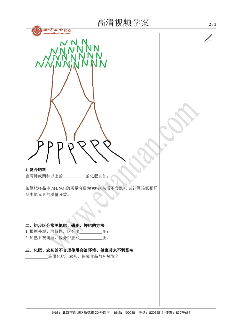 02化学肥料_初中化学_01.人教版初中化学_02.初中化学教学视频_4.初中化学--教学视频_11盐化肥黄勇2