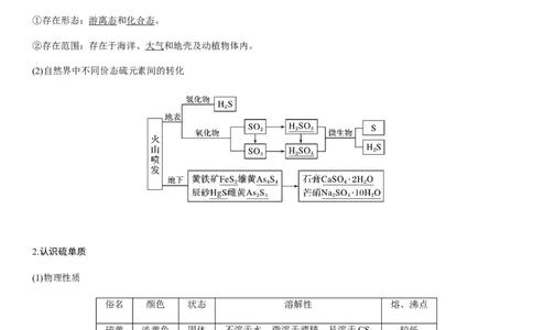 《第一节硫及其化合物》公开课优秀教案教学设计_高化_2025春-人教版高中化学_02新版高中化学必修二_9.课件+教案+练习备用_第五章化工生产中的重要非金属元素