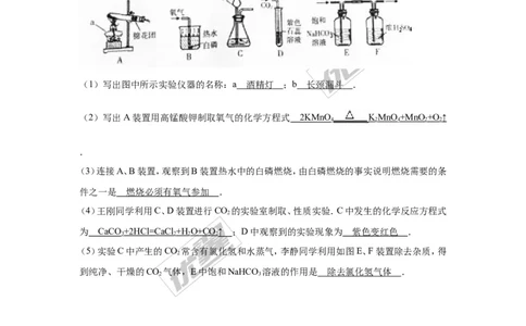25.气体制取_初中化学_01.人教版初中化学_01.初中化学课件PPT--教案--试题_初中化学全套(课件--教案--配套)_18年初中化学9年级上_18秋九化上(RJ)--7.复习资料_4.真题汇编_2017真题汇编