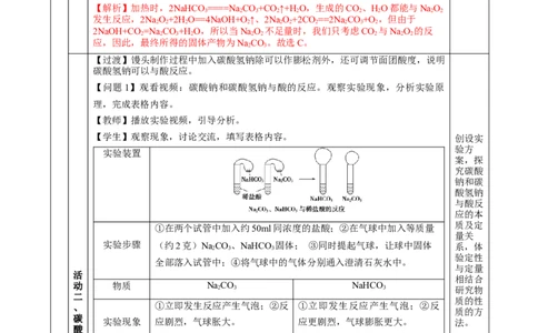 专题2两种重要的钠盐（教学设计）-（人教版2019必修第一册）_高化_595801221724高中化学新人教版选择性必修一二三电子版教案PPT课件高中试卷_必修一册（人教版）_教学设计