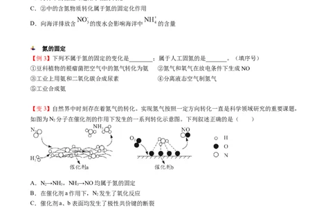 第03讲氮气、一氧化氮、二氧化氮（学生版）-精准提分2020-2021学年高一化学必修第二册同步培优（新教材人教版）_高化_2025春-人教版高中化学_02新版高中化学必修二