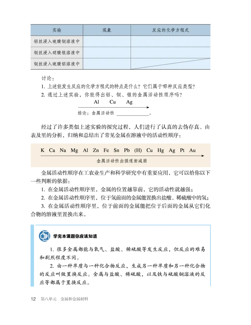人教版初中化学九年级下册电子课本(新版)_初中化学_01.人教版初中化学_01.初中化学课件PPT--教案--试题_初中化学全套_化学教案_化学：人教版九年级新版上下册PDF电子课本（2份）