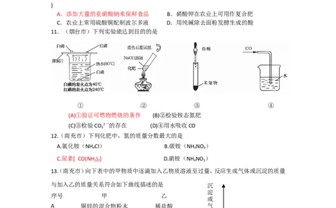 2007-2011五年全国各地中考化学试题分类汇编第十一单元盐化肥_初中化学_01.人教版初中化学_01.初中化学课件PPT--教案--试题_初中化学全套_化学试题