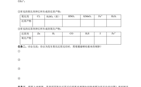 专题2氧化还原反应的应用（导学案）-（人教版2019必修第一册）（原卷版）_高化_595801221724高中化学新人教版选择性必修一二三电子版教案PPT课件高中试卷_必修一册（人教版）_导学案