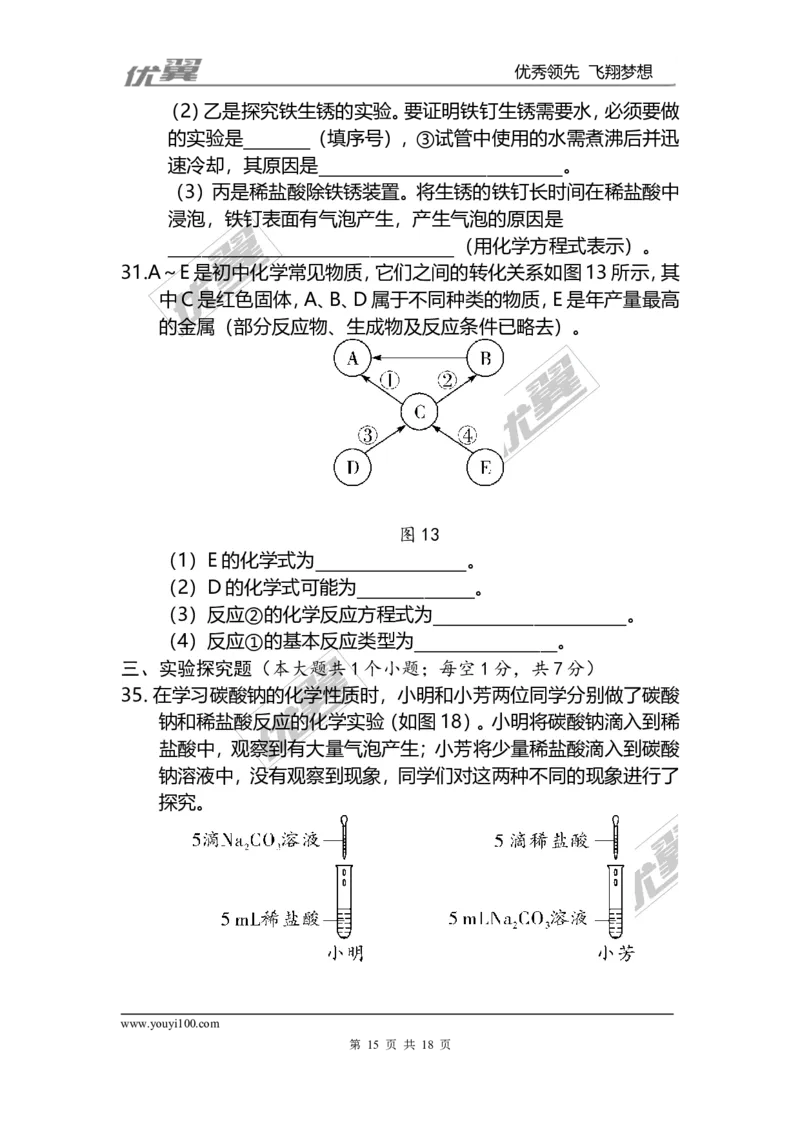 2017年河北省中考化学黑白卷_初中化学_01.人教版初中化学_01.初中化学课件PPT--教案--试题_初中化学全套(课件--教案--配套)_18年初中化学9年级下_18春九化下(RJ)--7.各地真题