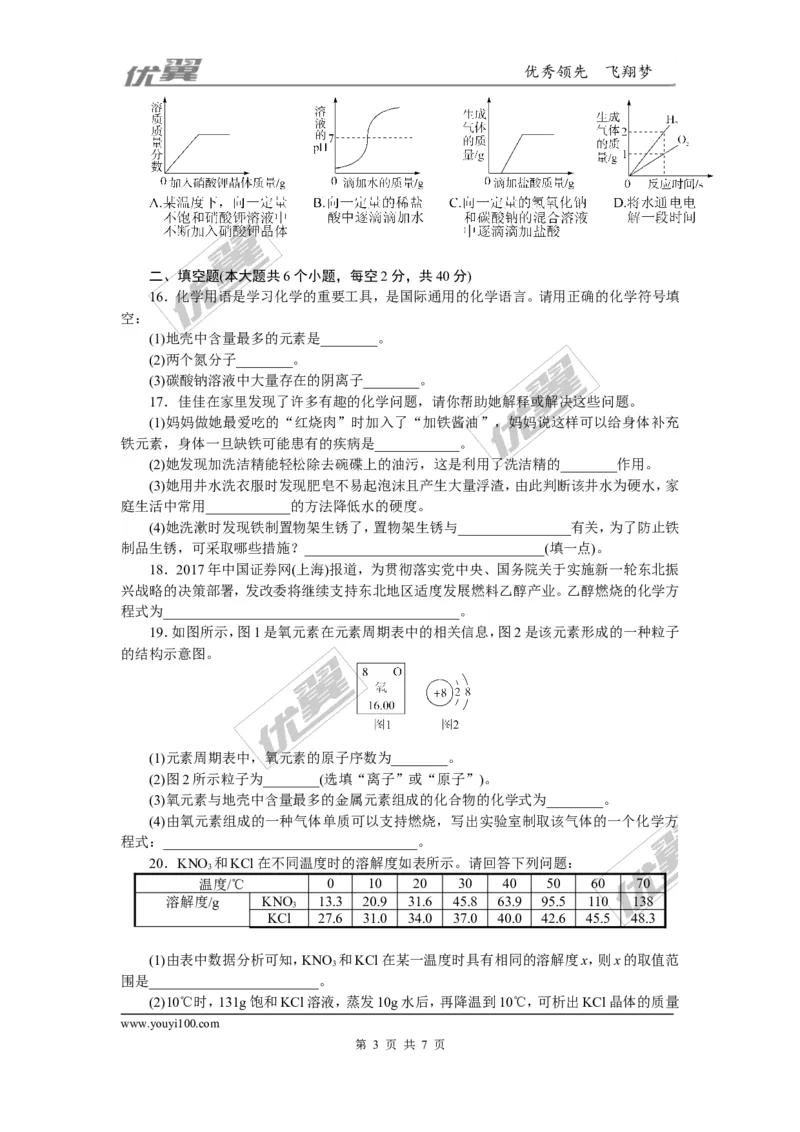 2.2018年中考模拟卷（二）（含答案）_初中化学_01.人教版初中化学_01.初中化学课件PPT--教案--试题_初中化学全套(课件--教案--配套)_18年初中化学9年级下_1.RJ九化下[通用]