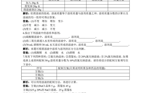初中化学九年级下册同步练习及答案第9单元课题3溶质的质量分数_初中化学_01.人教版初中化学_01.初中化学课件PPT--教案--试题_初中化学全套_化学试题