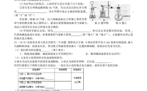 九年级化学下册第10单元酸和碱单元综合测试题新人教版_初中化学_01.人教版初中化学_01.初中化学课件PPT--教案--试题_初中化学18年试卷_人教版九年级化学下册2018