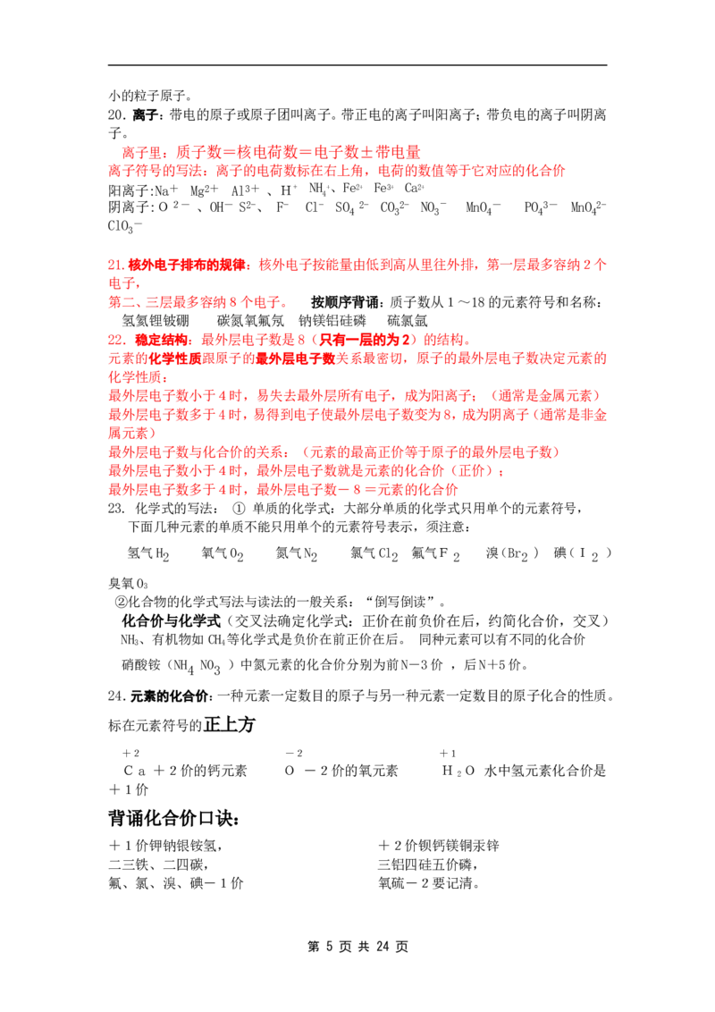中考化学总复习基础知识详细总结.1_初中化学_01.人教版初中化学_12.中考化学（赠送）