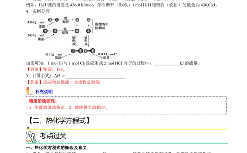 第一章化学反应的热效应（知识清单）（解析版）（人教版2019选择性必修1）_高化_595801221724高中化学新人教版选择性必修一二三电子版教案PPT课件高中试卷_选择性必修1册（人教版）