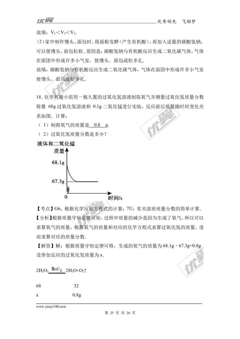 2017年四川省雅安市中考化学试卷（解析版）_初中化学_01.人教版初中化学_01.初中化学课件PPT--教案--试题_初中化学全套(课件--教案--配套)_18年初中化学9年级上_2017中考真题卷