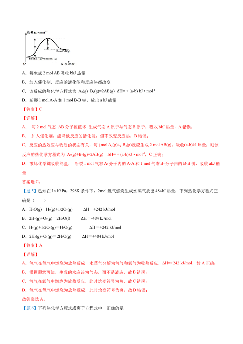 第02讲热化学方程式与燃烧热（教师版）-（人教2019选择性必修1）_高化_595801221724高中化学新人教版选择性必修一二三电子版教案PPT课件高中试卷_选择性必修1册（人教版）_讲义