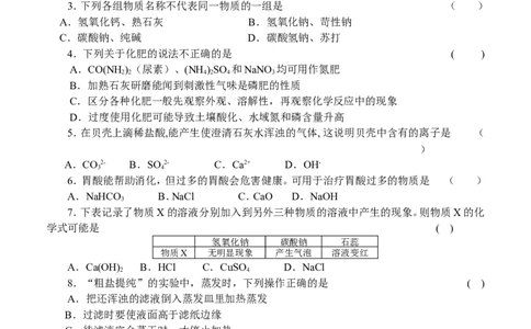 人教版九年级化学下册%3A第十一单元《盐化肥》检测题_初中化学_01.人教版初中化学_01.初中化学课件PPT--教案--试题_初中化学18年试卷_人教版九年级化学下册2018