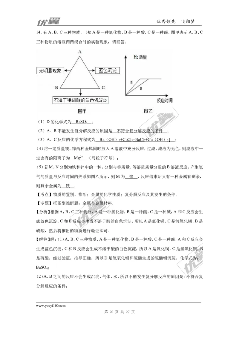 2016年四川省达州市中考化学试卷（word，解析版）_初中化学_01.人教版初中化学_01.初中化学课件PPT--教案--试题_初中化学全套(课件--教案--配套)_18年初中化学9年级上_2016年中考真题卷