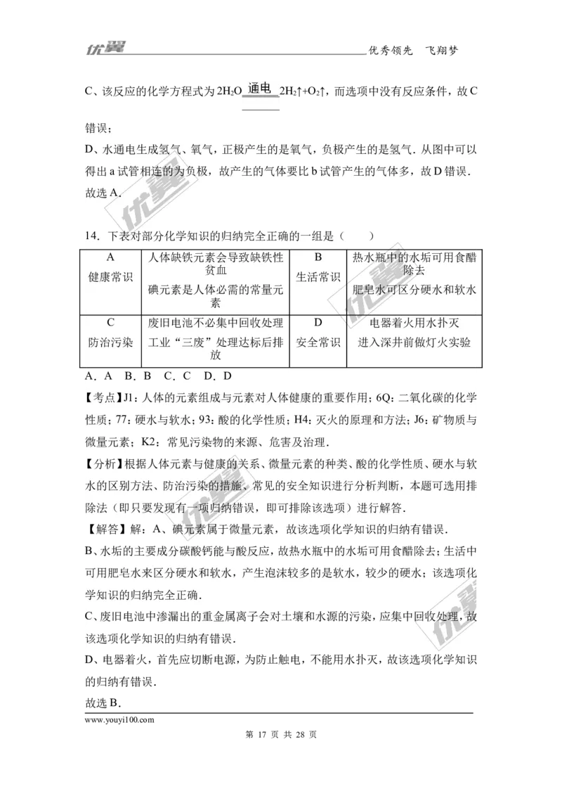 2017年广东省汕尾市陆丰市校级中考化学二模试卷（解析版）_初中化学_01.人教版初中化学_01.初中化学课件PPT--教案--试题_初中化学全套(课件--教案--配套)_18年初中化学9年级下
