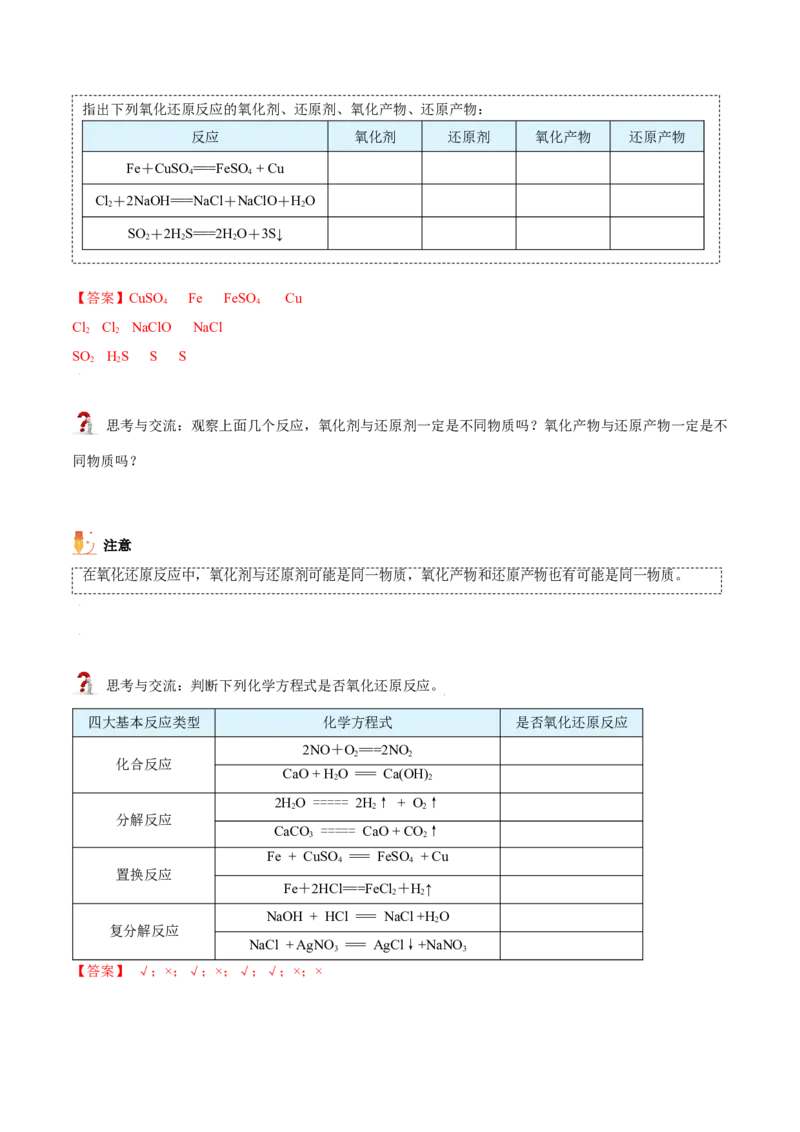 第06讲氧化还原反应基础（教师版）（人教版2019）_高化_595801221724高中化学新人教版选择性必修一二三电子版教案PPT课件高中试卷_必修一册（人教版）_讲义