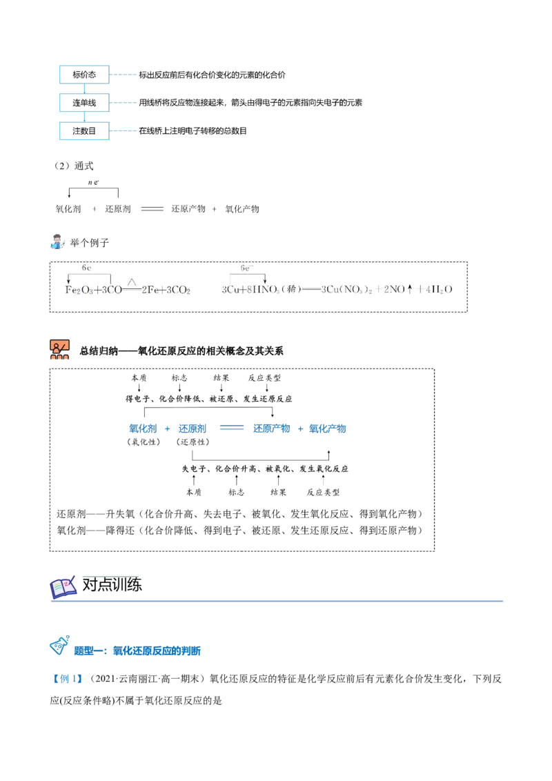 第06讲氧化还原反应基础（教师版）（人教版2019）_高化_595801221724高中化学新人教版选择性必修一二三电子版教案PPT课件高中试卷_必修一册（人教版）_讲义