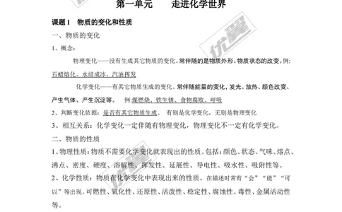 九年级化学上册知识点总结（按章节）_初中化学_01.人教版初中化学_01.初中化学课件PPT--教案--试题_初中化学全套(课件--教案--配套)_18年初中化学9年级上_18秋九化上(RJ)--7.复习资料