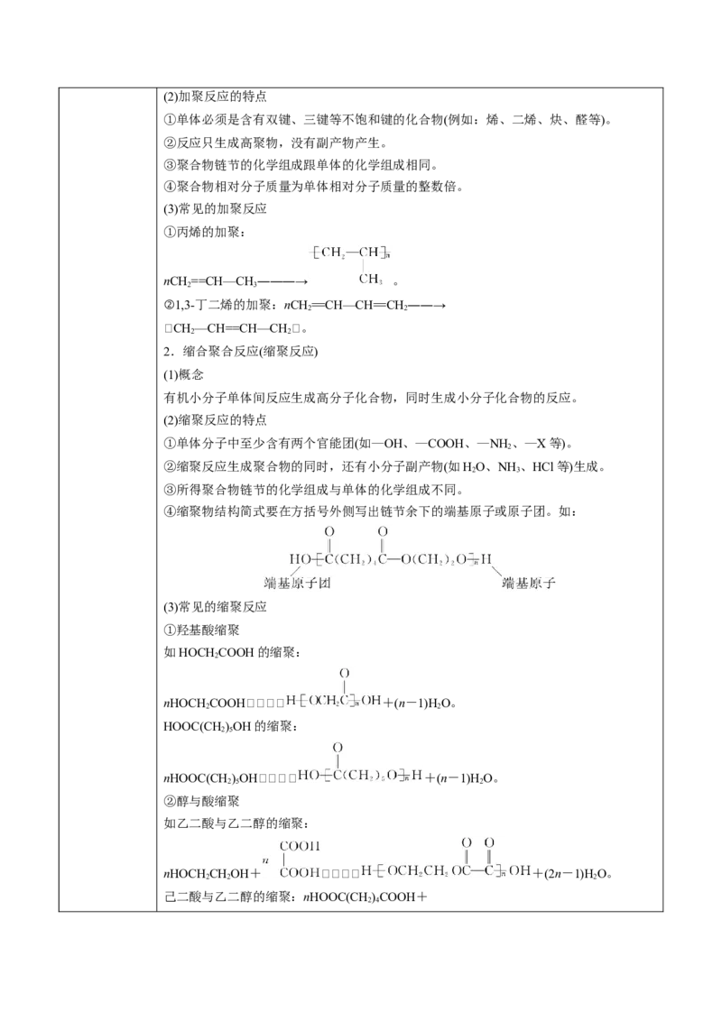 第5章第1节合成高分子的基本方法讲义新教材2020-2021学年人教版(2019)高二化学选择性必修三（机构用）_高化_2025春-人教版高中化学_05新版高中化学选择性必修3_7.机构专用