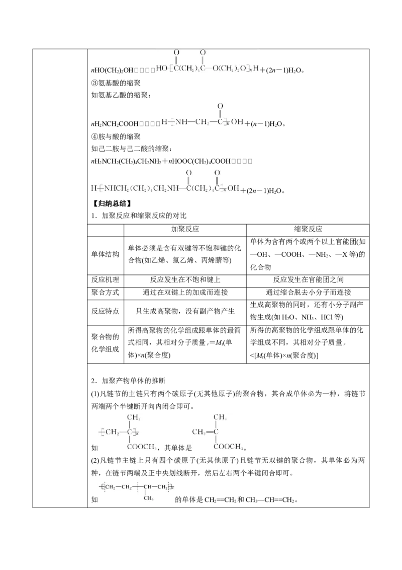 第5章第1节合成高分子的基本方法讲义新教材2020-2021学年人教版(2019)高二化学选择性必修三（机构用）_高化_2025春-人教版高中化学_05新版高中化学选择性必修3_7.机构专用