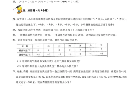精品第七单元《生活中的负数》期末备考讲义&mdash;四年级上册数学单元闯关（知识点精讲+优选题精练）北师大版_26春北师大版数学二下_19、赠送其它资料_旧版_赠品：北师大知识总结