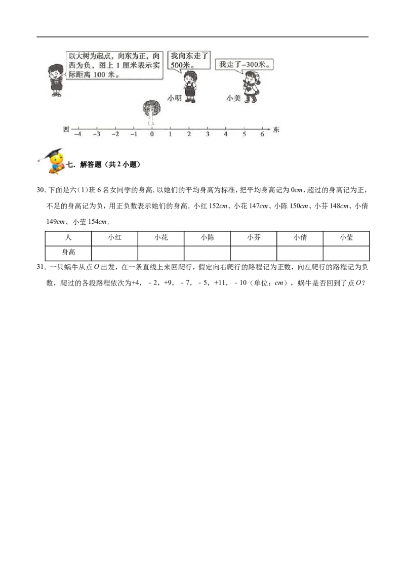 精品第七单元《生活中的负数》期末备考讲义&mdash;四年级上册数学单元闯关（知识点精讲+优选题精练）北师大版_26春北师大版数学二下_19、赠送其它资料_旧版_赠品：北师大知识总结